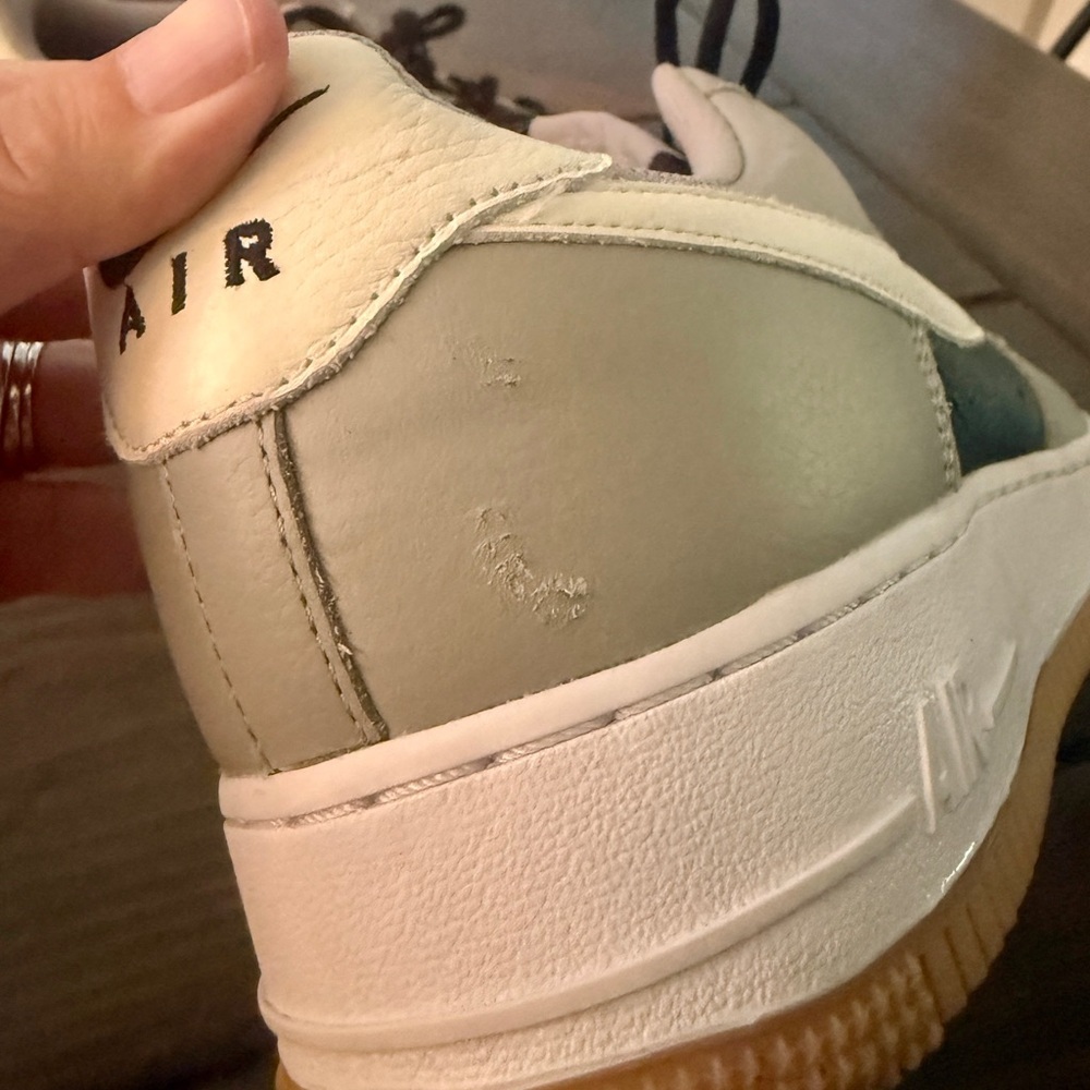 Nike Air Force 1 Black and Gray with Gum Bottom - Picture 4 of 5